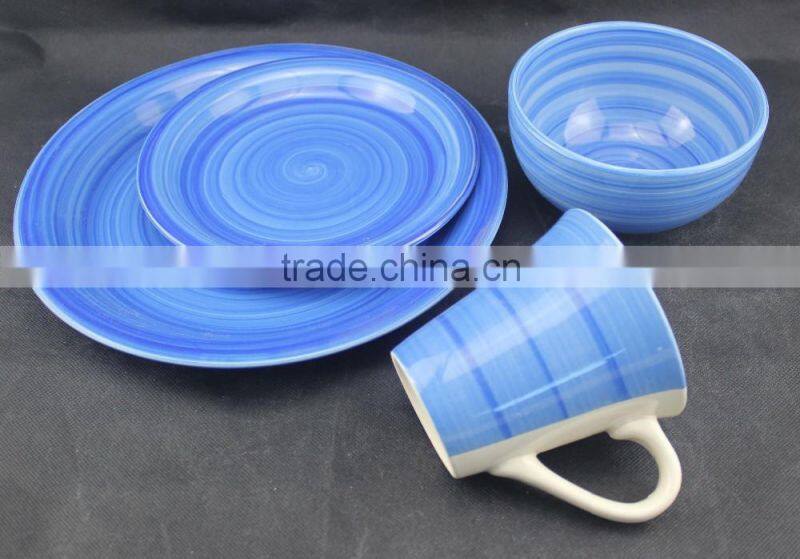 wholesale white stoneware ceramic dinner set with plates set and salad bowl and mugs