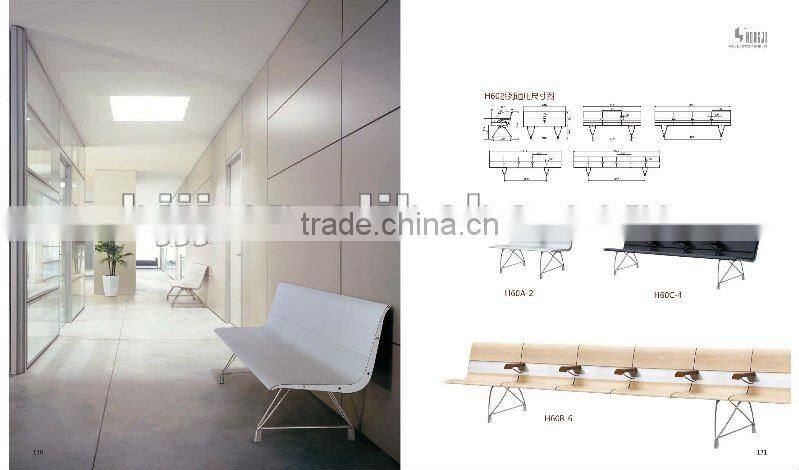 indoor public seating long bench H60D series