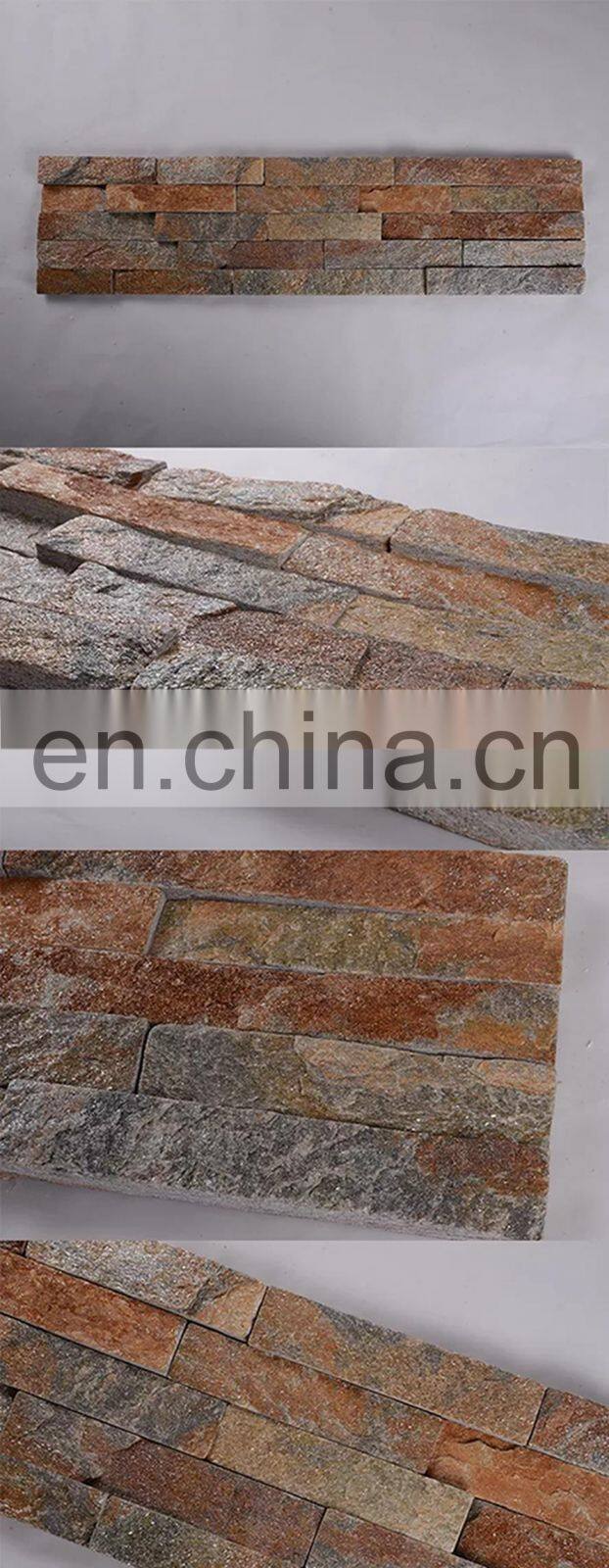 walling natural slate culture stone veneer wall cladding corner panel exterior outdoor loose stone cream brown vietnam
