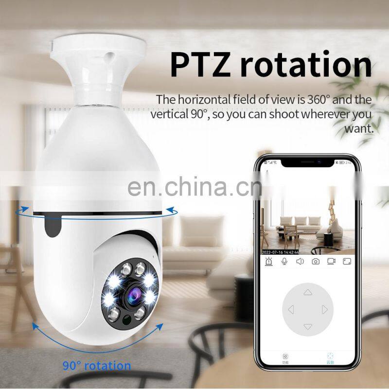Wifi Panorama Camera Horizontal View 360 Degree CCTV Bulb Camera