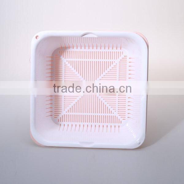 BPA free container kitchen plastic colander with tray