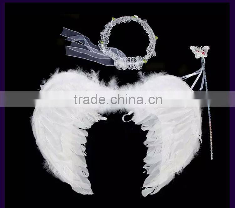 Wholesale fashion white Feather angel wing decoration Masquerade
