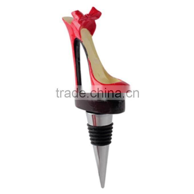 High Heel Sparkly Shoe Wine Bottle Stopper,Wine Champagne Saver Vacuum Wine Pump Sealing Preserver