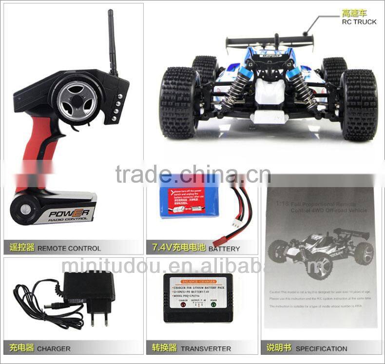WL Toys A959 4WD RC Speed racing car 1:18 Buggy car 4 Wheel Drive 2.4G Remote Control Electric Car