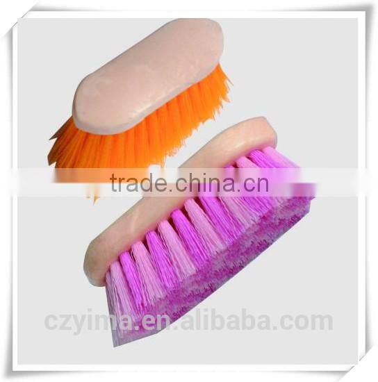 Hot! bling horse body brush with yellow gradient pattern/rhinestone