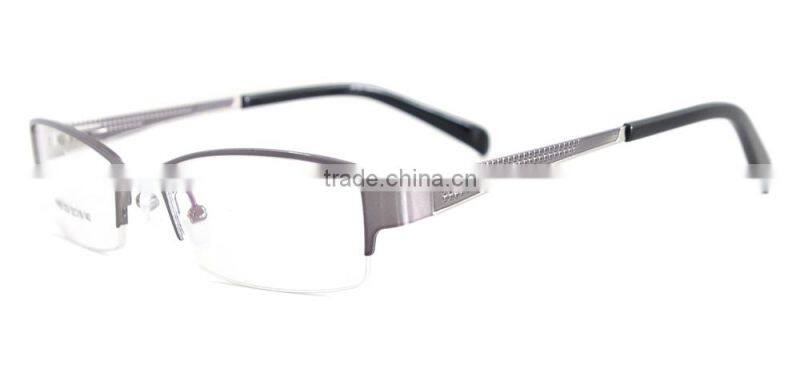 Metal Half Rim Men Eyeglass Frame Fashion Glasses Eyewear