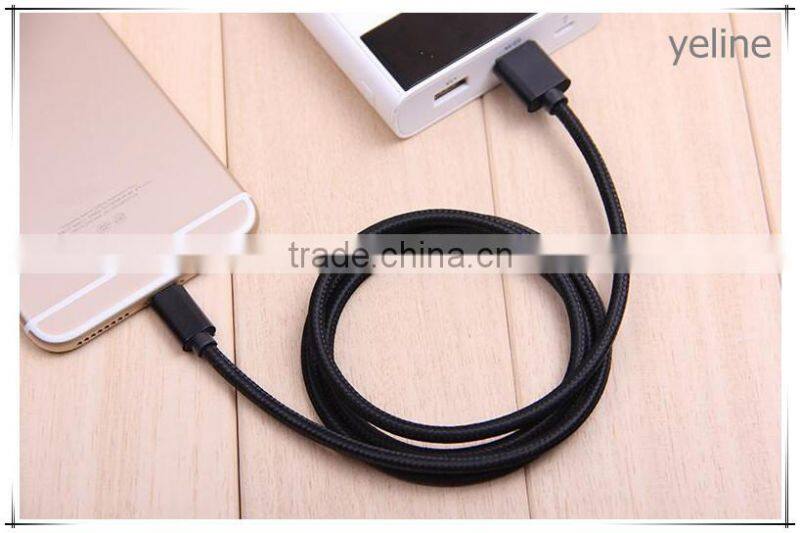 2 sided usb one plug weave data cable for OPPO R9/N1/A53