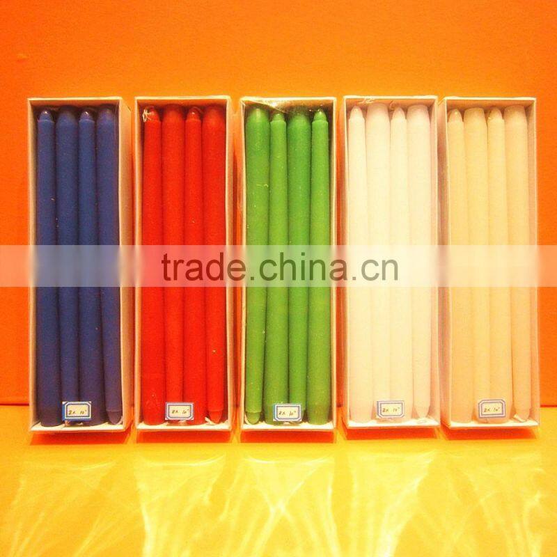 Paraffin wax material and taper type white candle