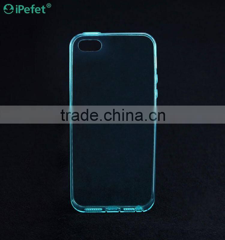 Colorful Bumper Clear Back Cover Soft Flexible TPU Phone Case For iPhone 5/se
