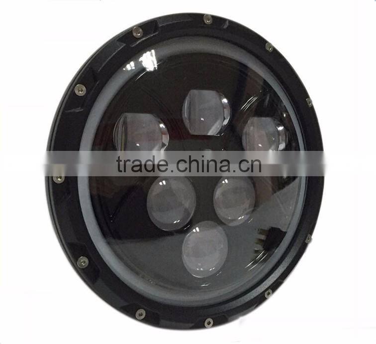 7 inch round halo headlights led LED sealed beam high/low Halo Ring for jeep headlight