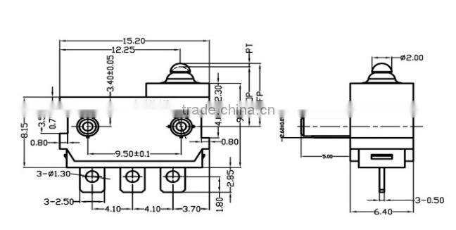 Zing ear 40t85 5e4 limit switch 250v electric limit switch& micro switch microswitch