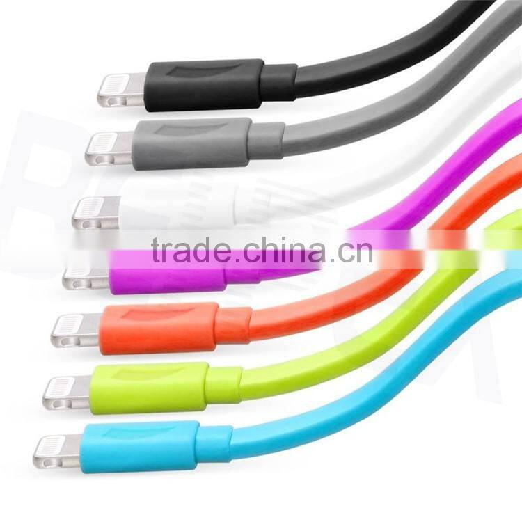 Flat Round MFI Certificated Wholesale USB Charger Cable for IOS