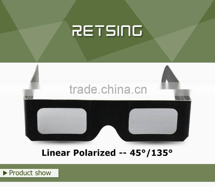 linear polarized 3d paper glasses for home and cinema