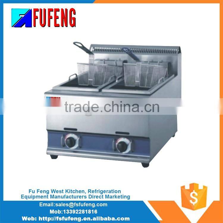 chinese products wholesale gas fryer with double baskets