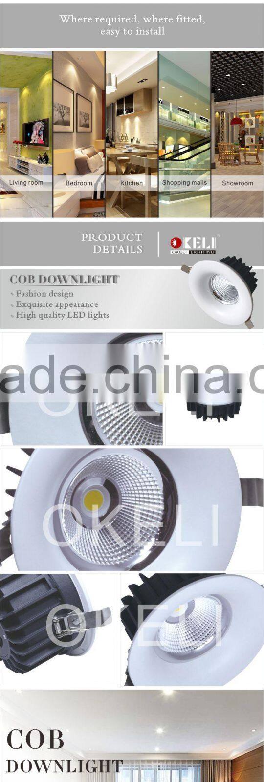 Top quality CE RoHS BIS approved led cob downlight,cob led downlight 10w 15w 20w 30w