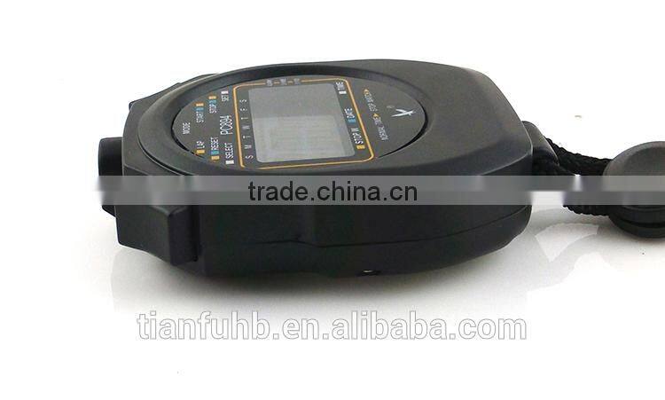 LCD Chronograph Digital Sport Stopwatch Handheld Timer Stopwatch with Strap