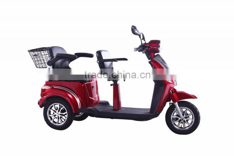 60V 1000W Electric Tricycle with Two Seats for Disabled