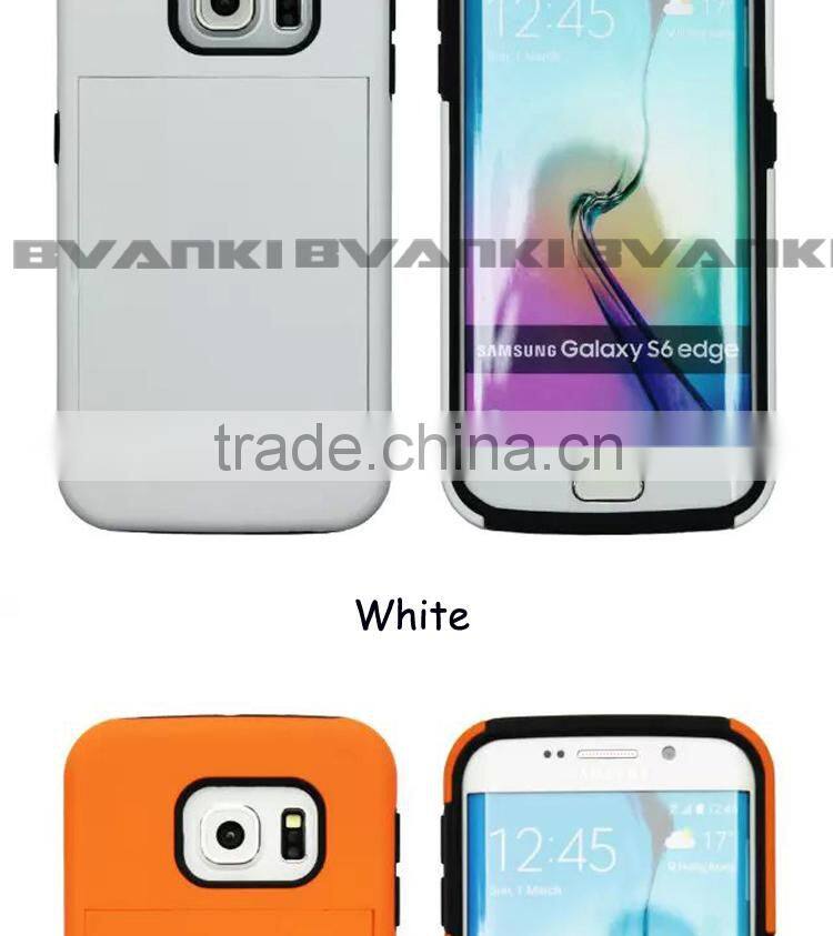 multifunction Card Holder Stand Phone Case for samsung galaxy s6 edge case 2015 High Quality smart flip cover case for Samsung