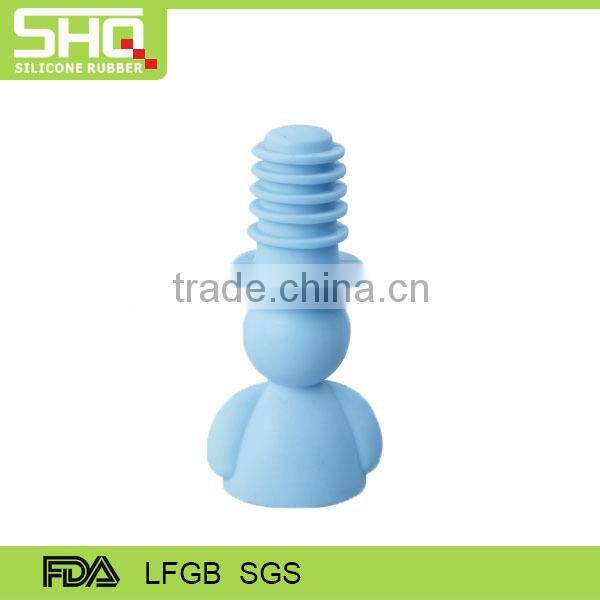 Food grade new design silicone wine bottle plug