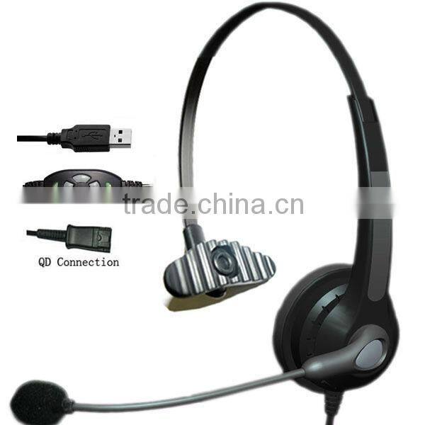 Super Pro call center usb headphone with microphone and volume HSM-900NPQDUSBC