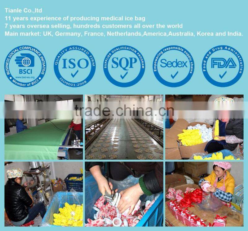 High quality solid blue color printed medical ice cooler bag