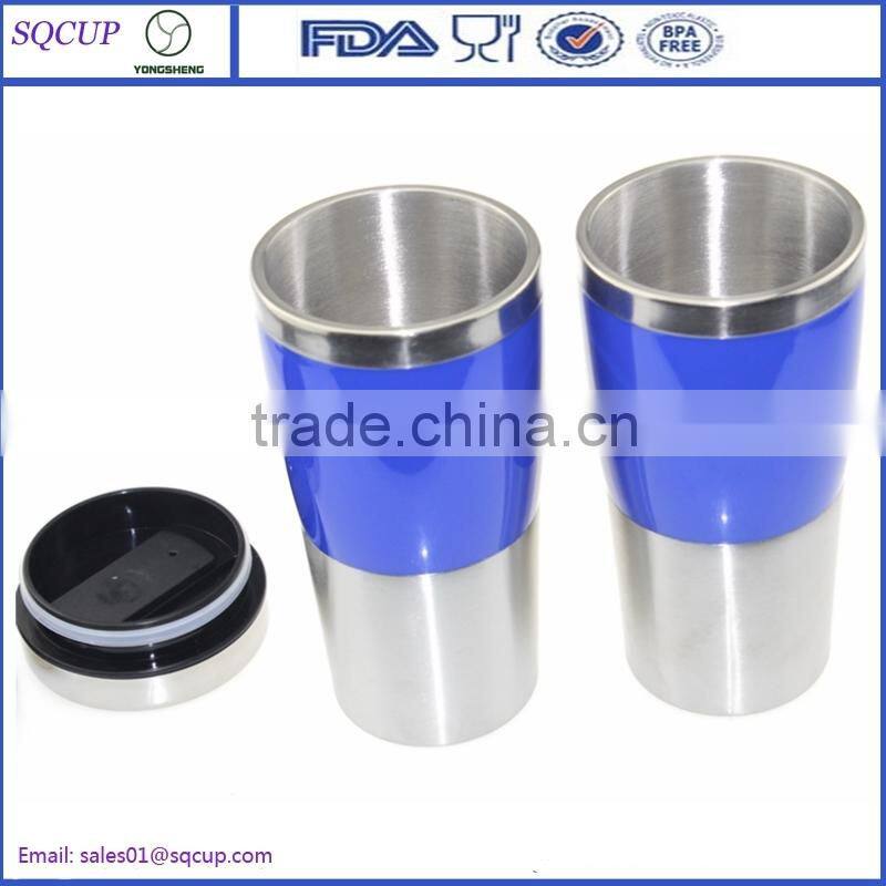 16-Ounce Capacity Auto travel coffee mug coffee cup vacuum tumbler with Lids and Cup Sleeves