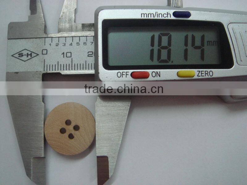 17.5mm shirt used natural color coat 4 holes custom wood button