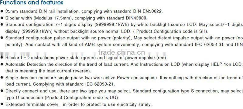 2015 New Din Rail Mount Energy Meter