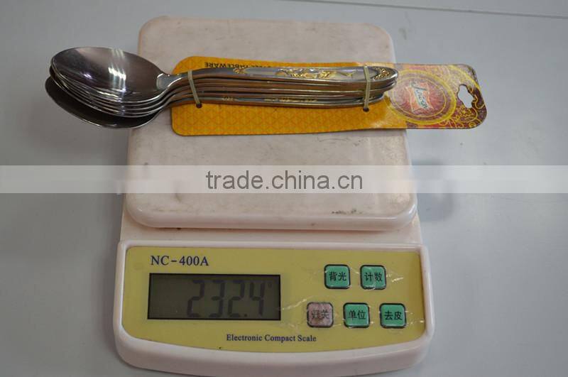 5 pcs Crane handle high ranking stainless steel spoons and forks set