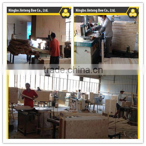 Assembled high quality beekeeping pine wooden frame with plastic foundation for beehive