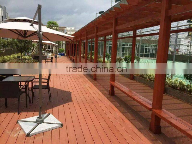 WPC decking for outdoor swimming pool deck with non-slip and UV resistant