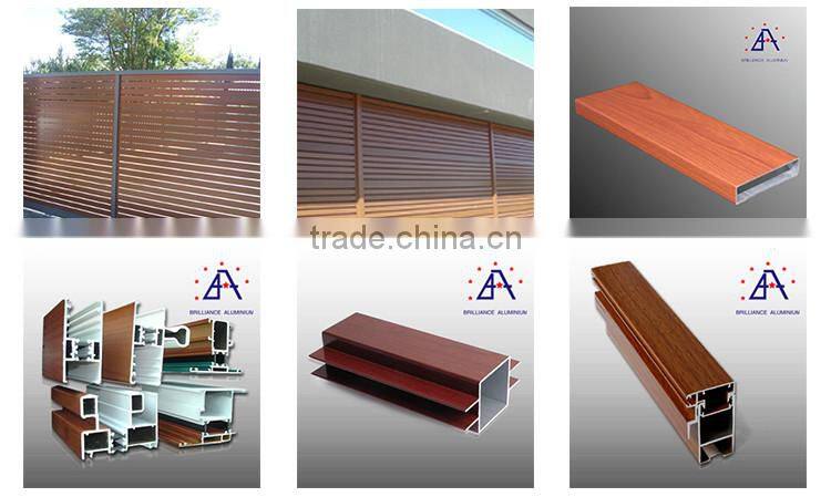 Brilliance 6061 Wood Grain Finish anodized aluminium tube