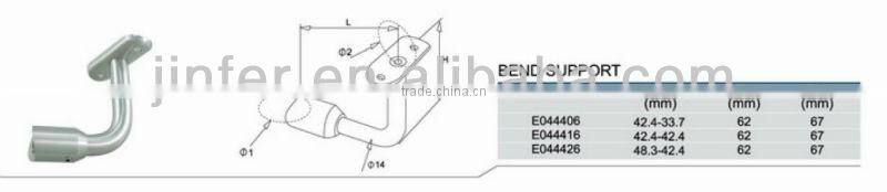 SS/garde-corps balcon/Stainless steel Handrail Support for welding/ stair handrail