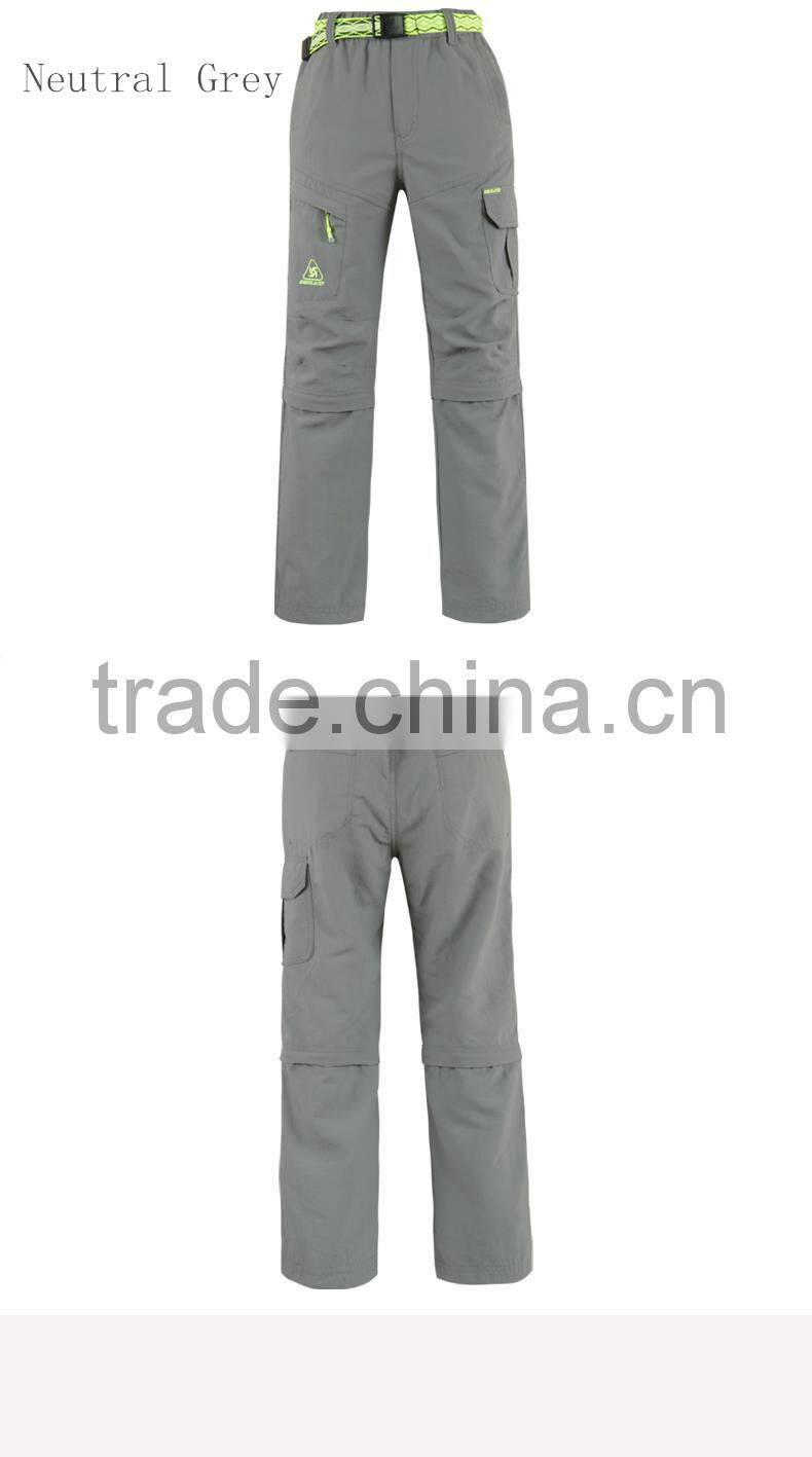 Children quick-drying pants waterproof sunscreen removable wear soft