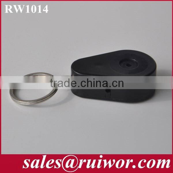 Drop-shaped Retractable security recoiler with key ring end connector