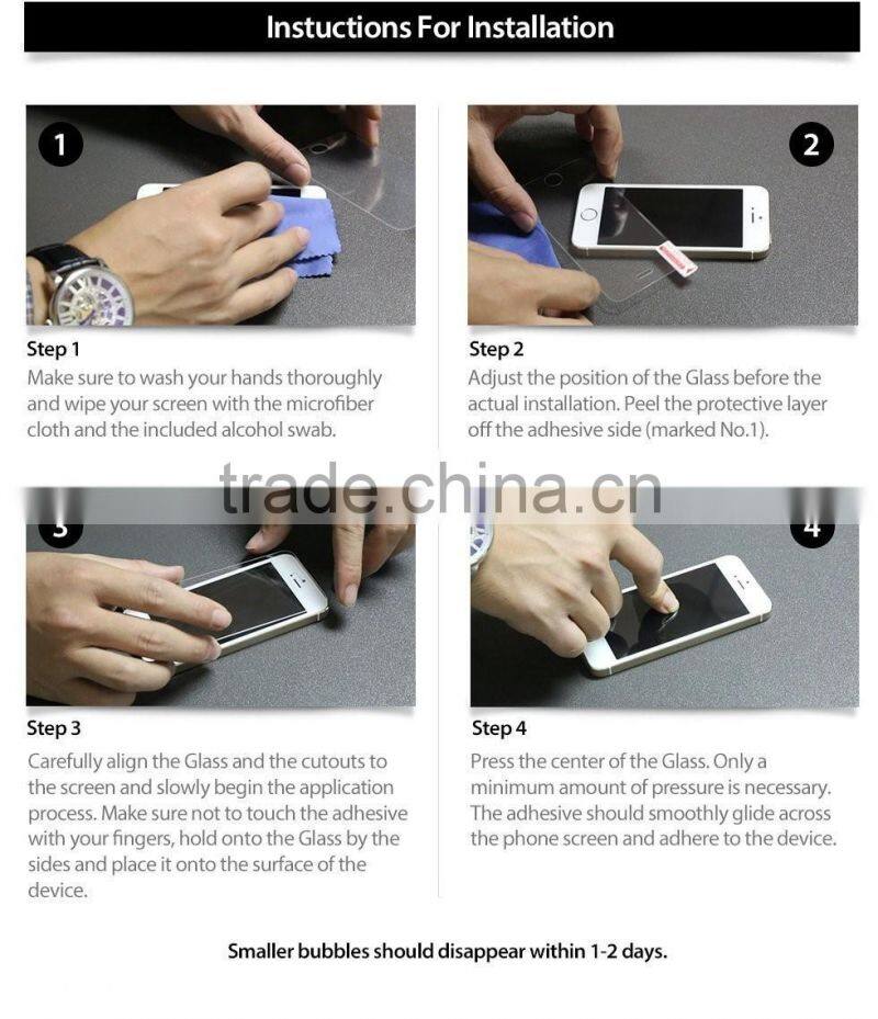 Premium HD 0.26mm Round Angle Anti-Fingerprint Screen Glass Protector for iPhone 6 plus