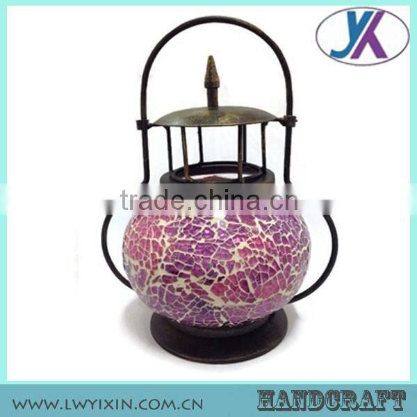 Handmade Glass Mosaic Moroccan garden lantern-Moroccan Home decor Indoor Glass lantern