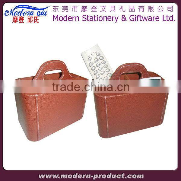 Leather Universal TV Remote Control Organizer Holder