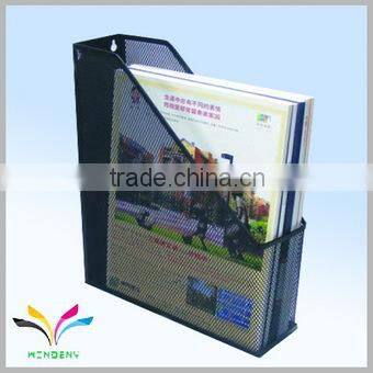 China supplier wholesale high quality office fancy embossing metal desktop magazine holder