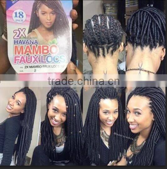 Havana Mambo Twist Crochet Braid Hair Faux Locs Synthetic dreadlocks ombre braids hair extensions