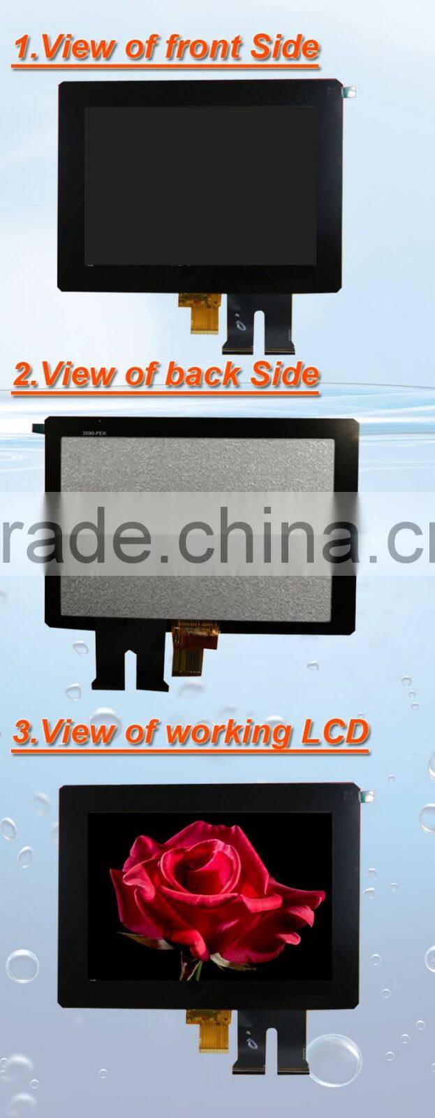8inch 700nits 1024*768 high brightness lcd capacitive touch panel with LVDS interface
