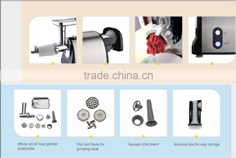 Electric Meat Grinder with 1,200W Power, ETL, GS and RoHS Approvals