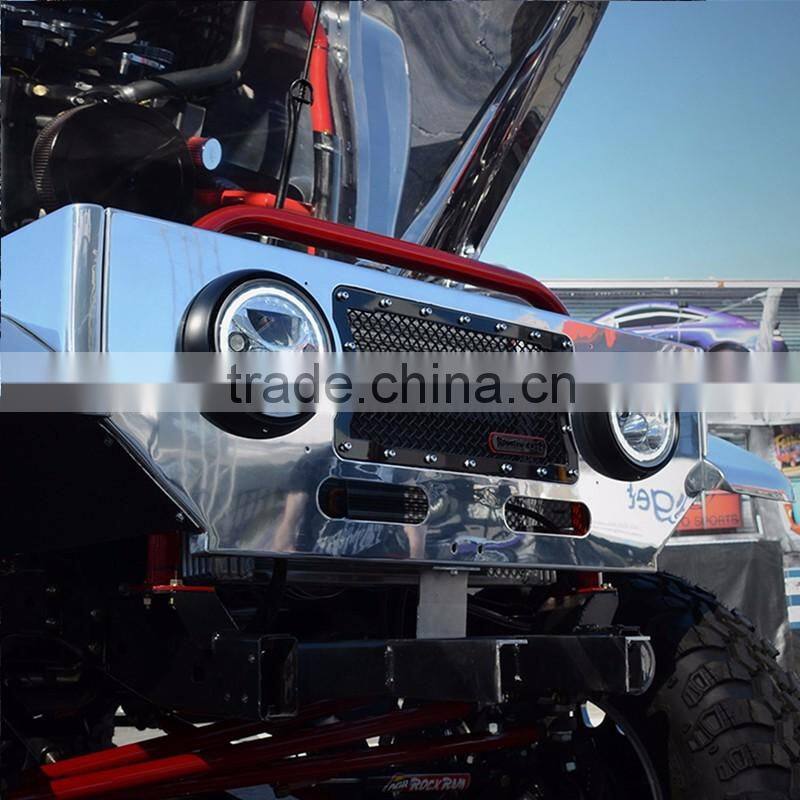 7" Round Chrome Full LED Halo Projector Headlights Lamps Wrangler TJ, JK, CJ, Harley Motorcycle bike