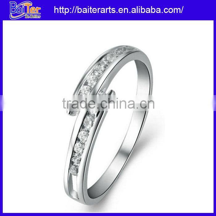 Wholesale 925 sterling silver bezel setting band ring,silver promise rings for men