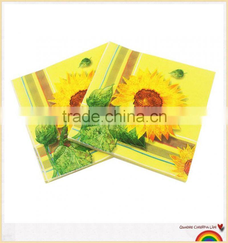 decoration printed colored paper napkin
