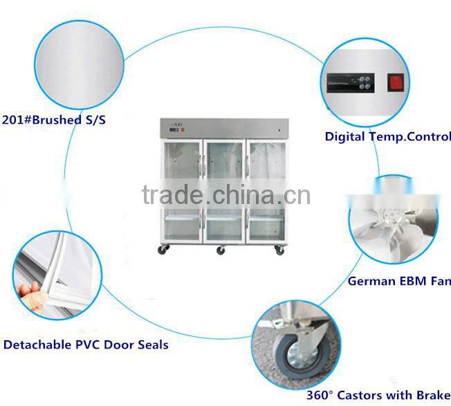 C3 1300L Six Glass Door Commercial Display Cooler