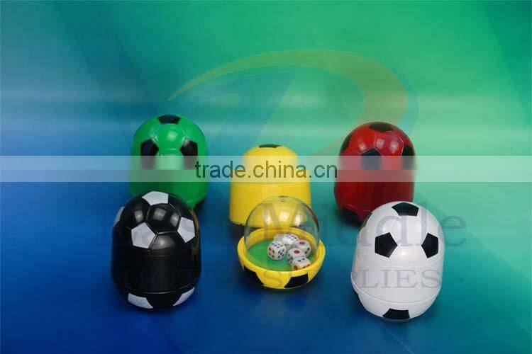 bar entainment dice cup cute disign /plastic football design dice cup with lid
