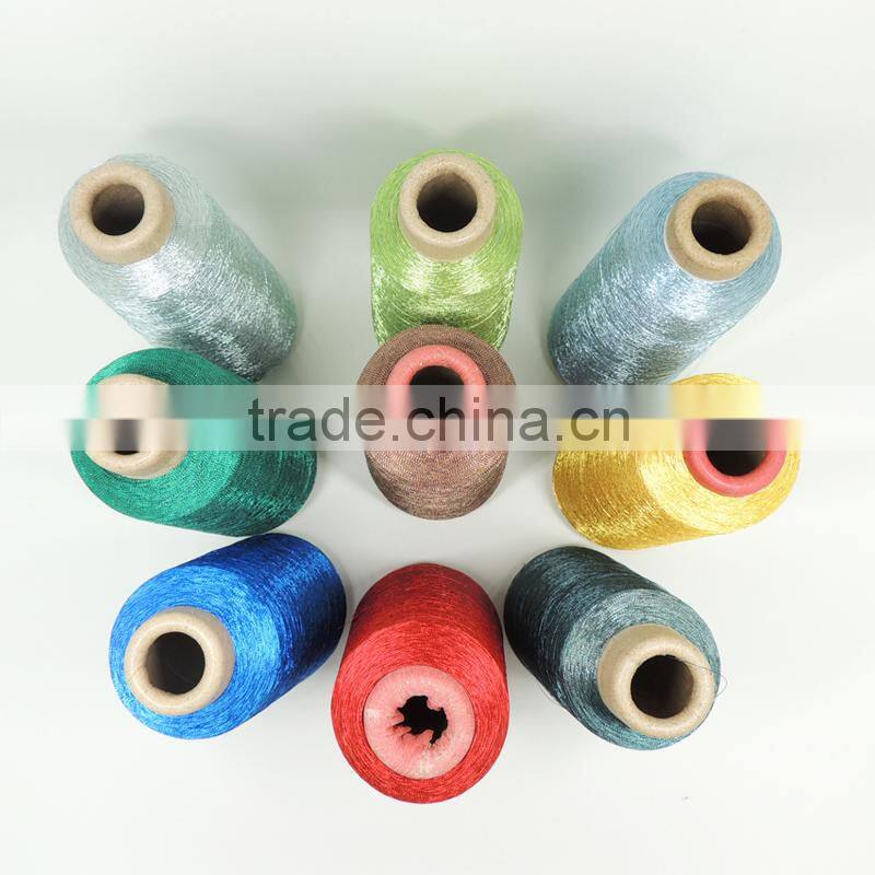 Wholesale 35% metallic yarn 65% 150D polyester yarn Metallic Embroidery Thread