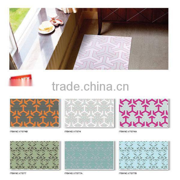 PVC Printed Bathroom shower rugs Non-Slip bath mat
