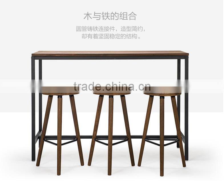 solid wood high retro bar stools HLM-3011